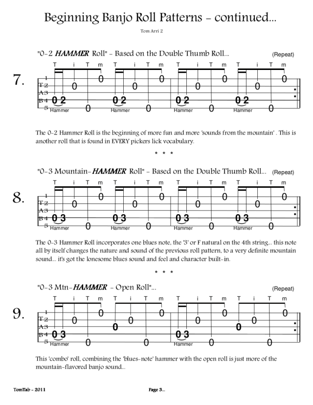 Beginning Banjo Rolls - Page 3